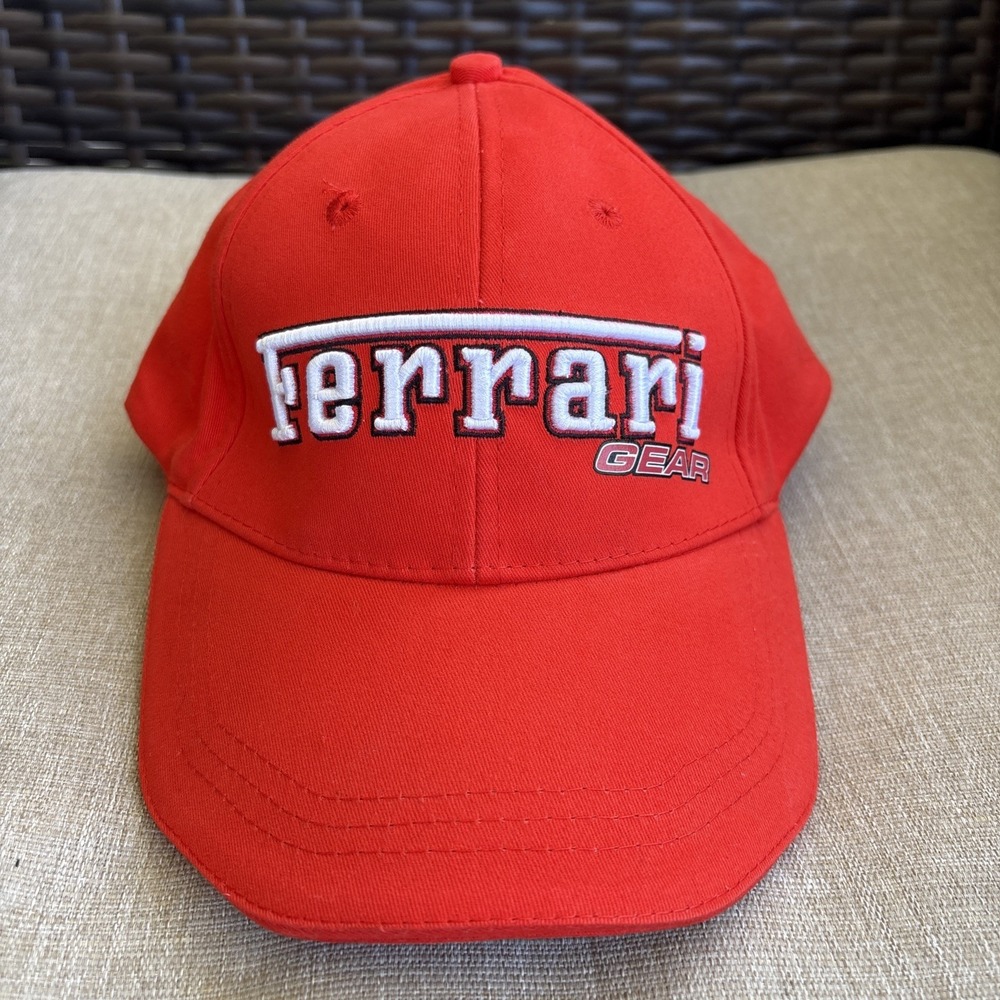 Official Ferrari "Gear" Classic Cap Red Adjustable Cap Hat Dad
